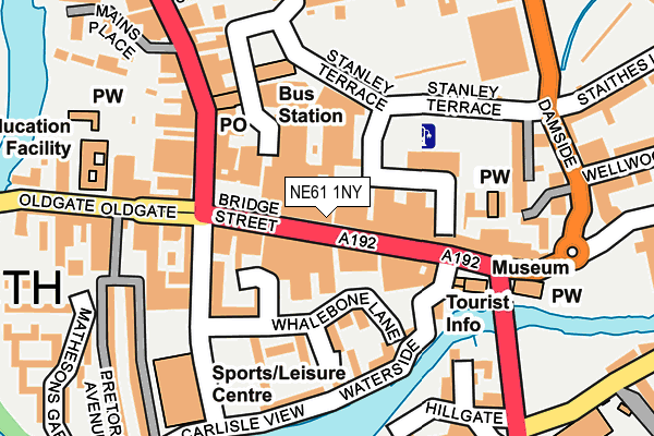 NE61 1NY map - OS OpenMap – Local (Ordnance Survey) NE61 1NY map - OS OpenMap – Local (Ordnance Survey)