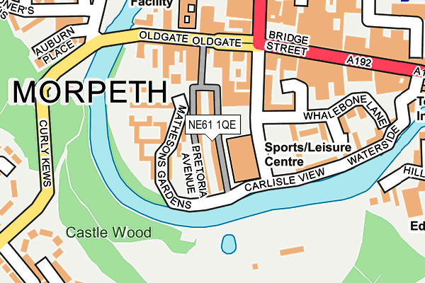 NE61 1QE map - OS OpenMap – Local (Ordnance Survey)