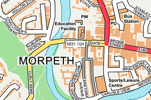 NE61 1QH map - OS OpenMap – Local (Ordnance Survey)