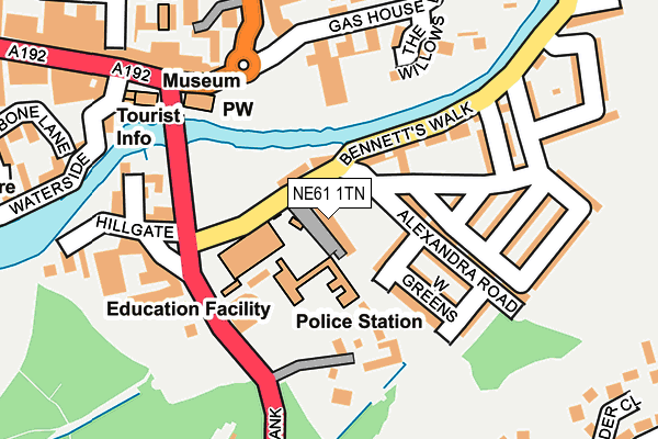 NE61 1TN map - OS OpenMap – Local (Ordnance Survey) NE61 1TN map - OS OpenMap – Local (Ordnance Survey)