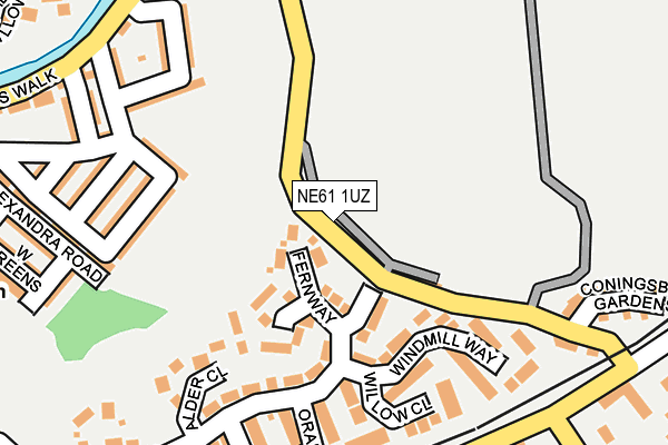 NE61 1UZ map - OS OpenMap – Local (Ordnance Survey) NE61 1UZ map - OS OpenMap – Local (Ordnance Survey)