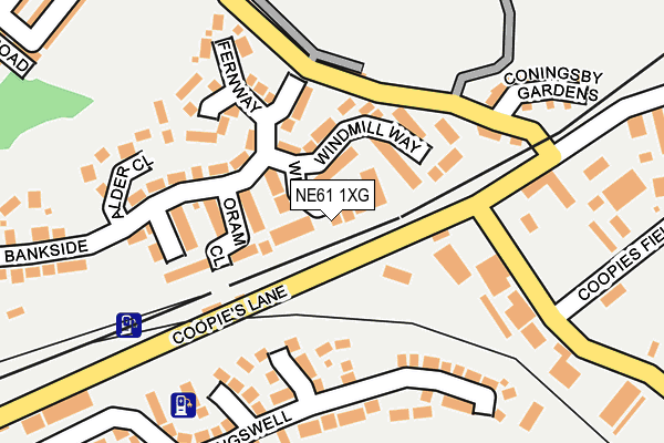 NE61 1XG map - OS OpenMap – Local (Ordnance Survey) NE61 1XG map - OS OpenMap – Local (Ordnance Survey)