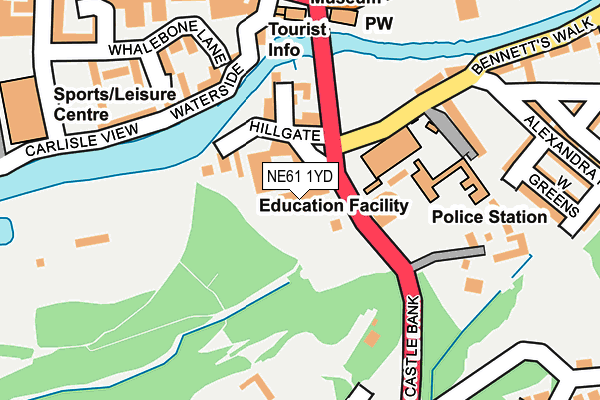 NE61 1YD map - OS OpenMap – Local (Ordnance Survey) NE61 1YD map - OS OpenMap – Local (Ordnance Survey)
