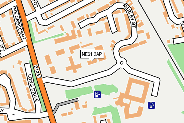NE61 2AP map - OS OpenMap – Local (Ordnance Survey) NE61 2AP map - OS OpenMap – Local (Ordnance Survey)