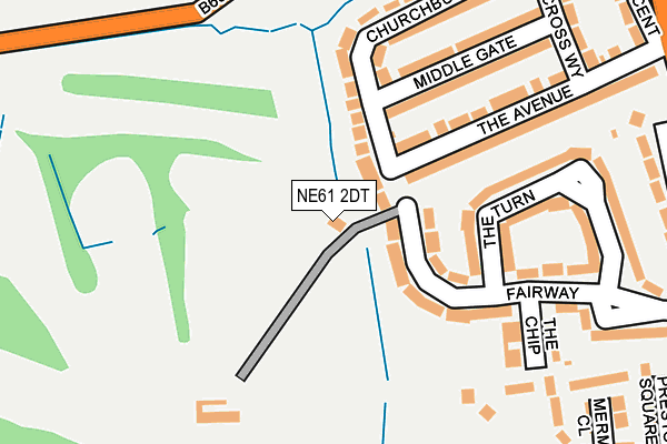 NE61 2DT map - OS OpenMap – Local (Ordnance Survey) NE61 2DT map - OS OpenMap – Local (Ordnance Survey)