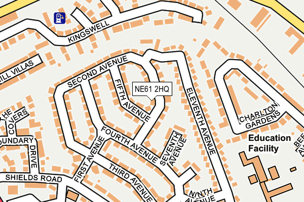 NE61 2HQ map - OS OpenMap – Local (Ordnance Survey) NE61 2HQ map - OS OpenMap – Local (Ordnance Survey)