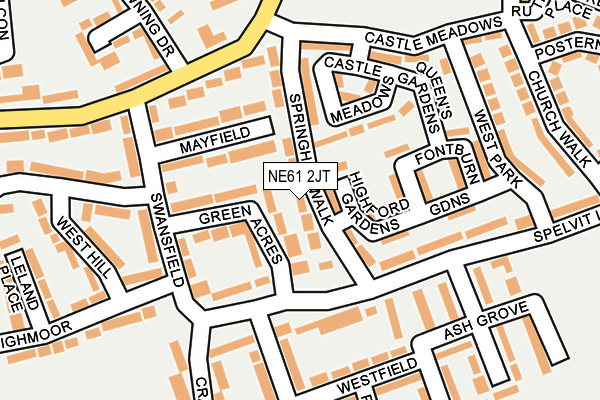 NE61 2JT map - OS OpenMap – Local (Ordnance Survey) NE61 2JT map - OS OpenMap – Local (Ordnance Survey)