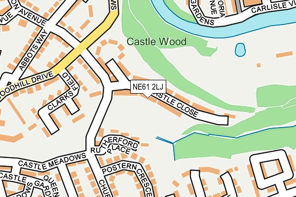 NE61 2LJ map - OS OpenMap – Local (Ordnance Survey) NE61 2LJ map - OS OpenMap – Local (Ordnance Survey)
