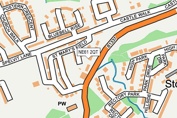 NE61 2QT map - OS OpenMap – Local (Ordnance Survey) NE61 2QT map - OS OpenMap – Local (Ordnance Survey)