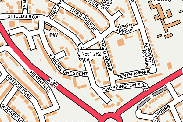 NE61 2RZ map - OS OpenMap – Local (Ordnance Survey) NE61 2RZ map - OS OpenMap – Local (Ordnance Survey)