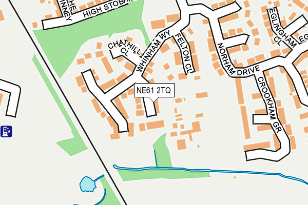 NE61 2TQ map - OS OpenMap – Local (Ordnance Survey) NE61 2TQ map - OS OpenMap – Local (Ordnance Survey)