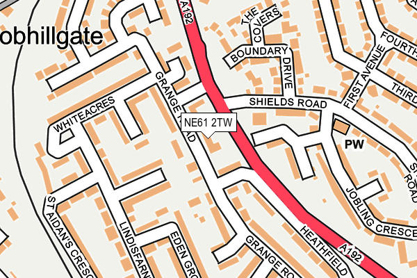 NE61 2TW map - OS OpenMap – Local (Ordnance Survey) NE61 2TW map - OS OpenMap – Local (Ordnance Survey)