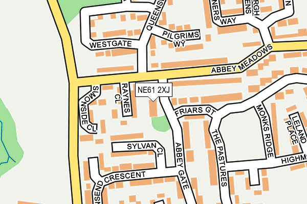 NE61 2XJ map - OS OpenMap – Local (Ordnance Survey) NE61 2XJ map - OS OpenMap – Local (Ordnance Survey)