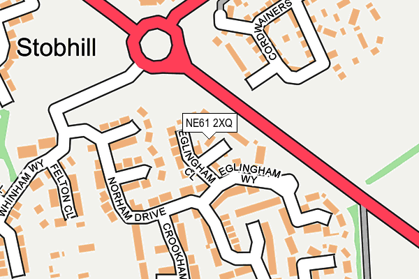 NE61 2XQ map - OS OpenMap – Local (Ordnance Survey)