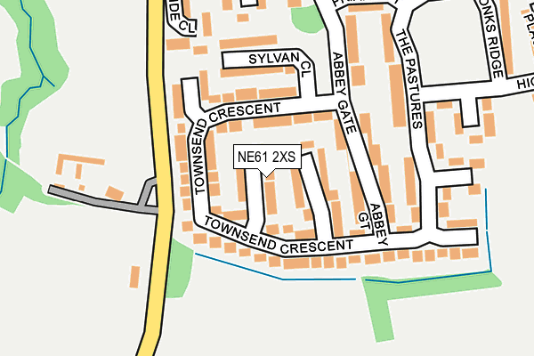 NE61 2XS map - OS OpenMap – Local (Ordnance Survey) NE61 2XS map - OS OpenMap – Local (Ordnance Survey)