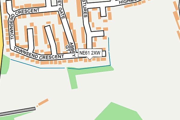 NE61 2XW map - OS OpenMap – Local (Ordnance Survey) NE61 2XW map - OS OpenMap – Local (Ordnance Survey)