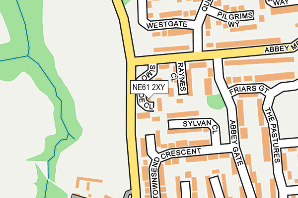 NE61 2XY map - OS OpenMap – Local (Ordnance Survey) NE61 2XY map - OS OpenMap – Local (Ordnance Survey)