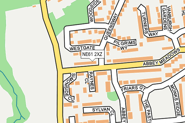 NE61 2XZ map - OS OpenMap – Local (Ordnance Survey) NE61 2XZ map - OS OpenMap – Local (Ordnance Survey)
