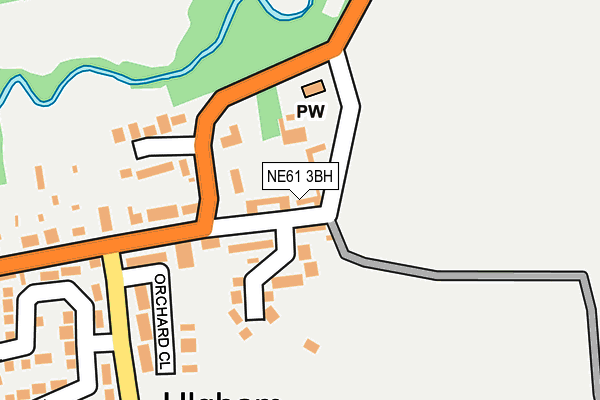NE61 3BH map - OS OpenMap – Local (Ordnance Survey) NE61 3BH map - OS OpenMap – Local (Ordnance Survey)