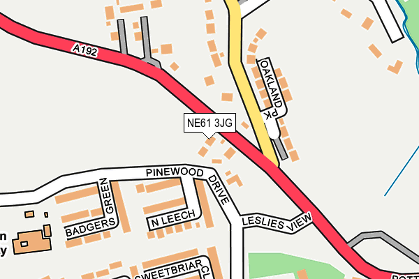 NE61 3JG map - OS OpenMap – Local (Ordnance Survey) NE61 3JG map - OS OpenMap – Local (Ordnance Survey)