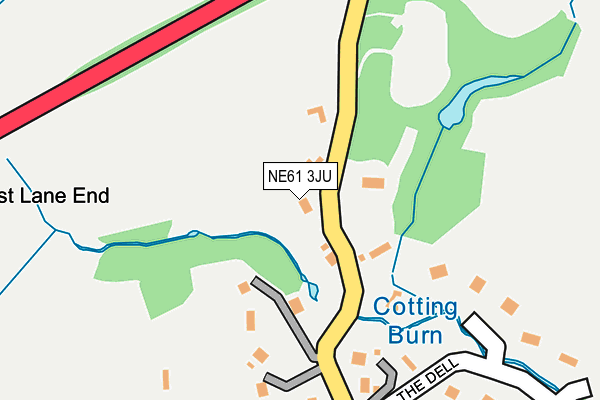NE61 3JU map - OS OpenMap – Local (Ordnance Survey) NE61 3JU map - OS OpenMap – Local (Ordnance Survey)