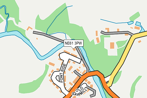 NE61 3PW map - OS OpenMap – Local (Ordnance Survey) NE61 3PW map - OS OpenMap – Local (Ordnance Survey)