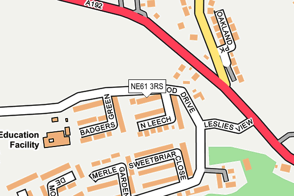 NE61 3RS map - OS OpenMap – Local (Ordnance Survey) NE61 3RS map - OS OpenMap – Local (Ordnance Survey)