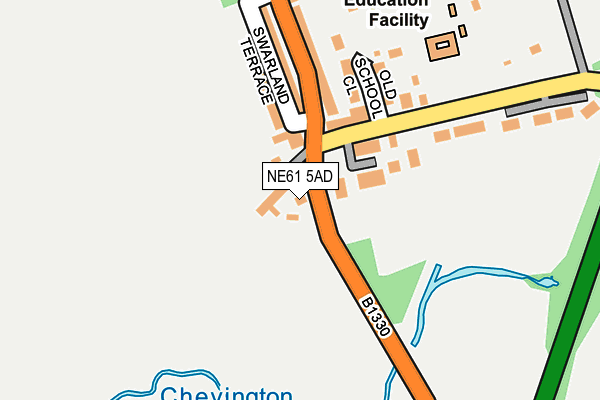 NE61 5AD map - OS OpenMap – Local (Ordnance Survey)