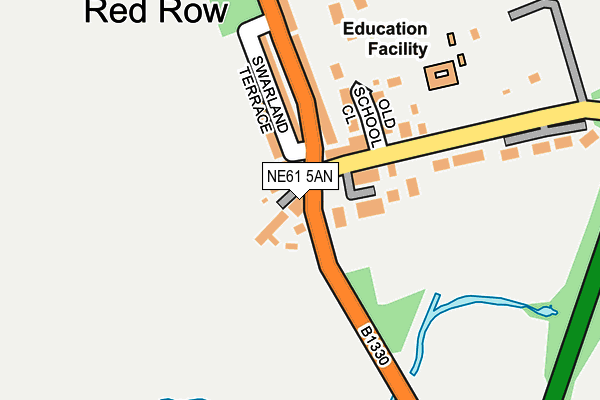 NE61 5AN map - OS OpenMap – Local (Ordnance Survey) NE61 5AN map - OS OpenMap – Local (Ordnance Survey)