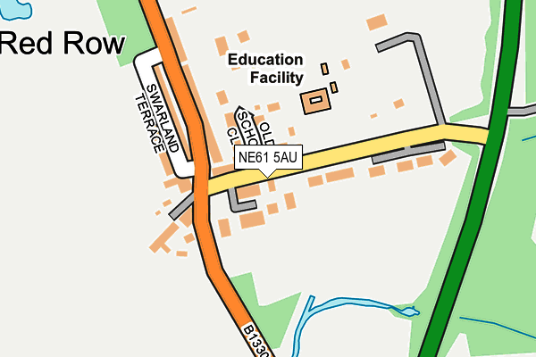 NE61 5AU map - OS OpenMap – Local (Ordnance Survey) NE61 5AU map - OS OpenMap – Local (Ordnance Survey)