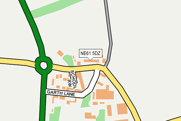 NE61 5DZ map - OS OpenMap – Local (Ordnance Survey) NE61 5DZ map - OS OpenMap – Local (Ordnance Survey)