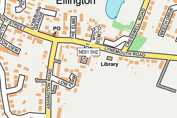 NE61 5HZ map - OS OpenMap – Local (Ordnance Survey) NE61 5HZ map - OS OpenMap – Local (Ordnance Survey)
