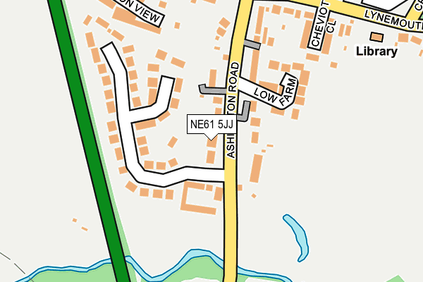NE61 5JJ map - OS OpenMap – Local (Ordnance Survey) NE61 5JJ map - OS OpenMap – Local (Ordnance Survey)