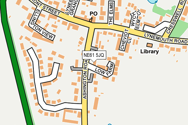 NE61 5JQ map - OS OpenMap – Local (Ordnance Survey) NE61 5JQ map - OS OpenMap – Local (Ordnance Survey)