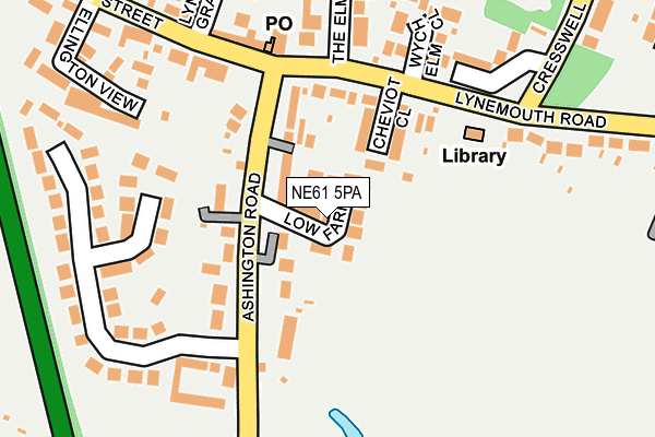 NE61 5PA map - OS OpenMap – Local (Ordnance Survey) NE61 5PA map - OS OpenMap – Local (Ordnance Survey)