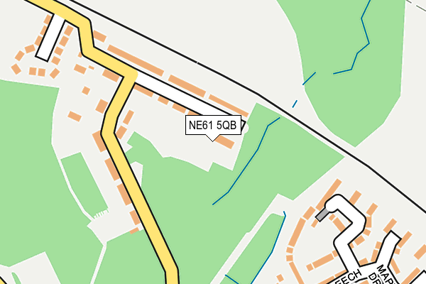 NE61 5QB map - OS OpenMap – Local (Ordnance Survey) NE61 5QB map - OS OpenMap – Local (Ordnance Survey)