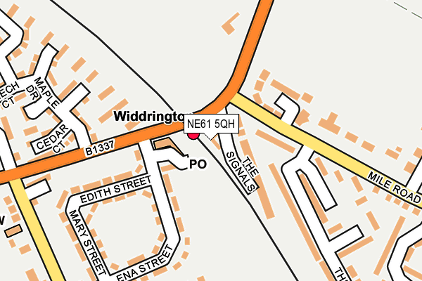 NE61 5QH map - OS OpenMap – Local (Ordnance Survey) NE61 5QH map - OS OpenMap – Local (Ordnance Survey)