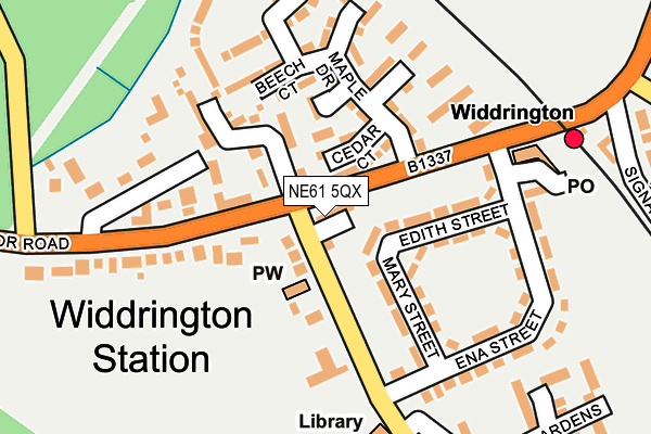 NE61 5QX map - OS OpenMap – Local (Ordnance Survey) NE61 5QX map - OS OpenMap – Local (Ordnance Survey)