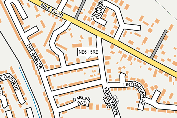 NE61 5RE map - OS OpenMap – Local (Ordnance Survey) NE61 5RE map - OS OpenMap – Local (Ordnance Survey)
