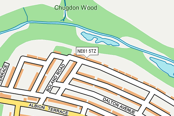 NE61 5TZ map - OS OpenMap – Local (Ordnance Survey) NE61 5TZ map - OS OpenMap – Local (Ordnance Survey)