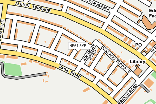 NE61 5YB map - OS OpenMap – Local (Ordnance Survey) NE61 5YB map - OS OpenMap – Local (Ordnance Survey)