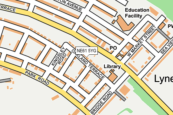 NE61 5YG map - OS OpenMap – Local (Ordnance Survey) NE61 5YG map - OS OpenMap – Local (Ordnance Survey)