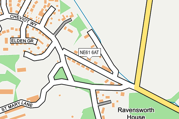 NE61 6AT map - OS OpenMap – Local (Ordnance Survey) NE61 6AT map - OS OpenMap – Local (Ordnance Survey)