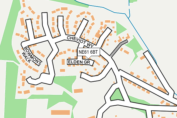 NE61 6BT map - OS OpenMap – Local (Ordnance Survey) NE61 6BT map - OS OpenMap – Local (Ordnance Survey)