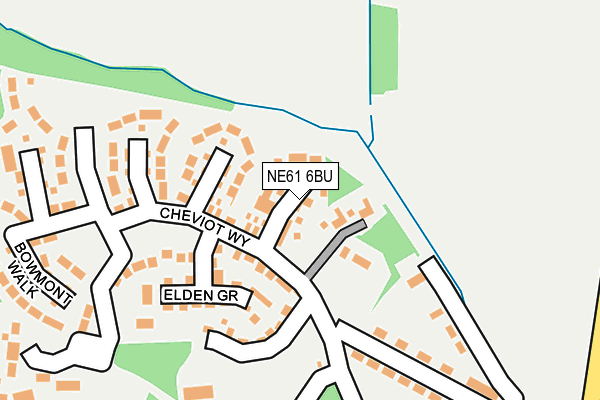 NE61 6BU map - OS OpenMap – Local (Ordnance Survey) NE61 6BU map - OS OpenMap – Local (Ordnance Survey)