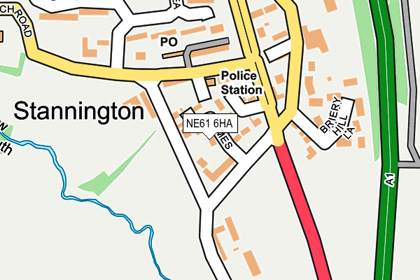 NE61 6HA map - OS OpenMap – Local (Ordnance Survey) NE61 6HA map - OS OpenMap – Local (Ordnance Survey)