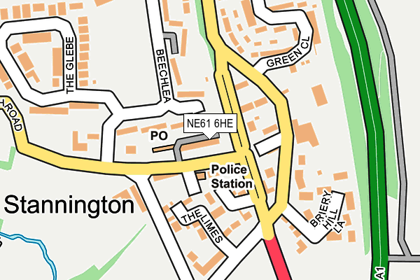 NE61 6HE map - OS OpenMap – Local (Ordnance Survey) NE61 6HE map - OS OpenMap – Local (Ordnance Survey)