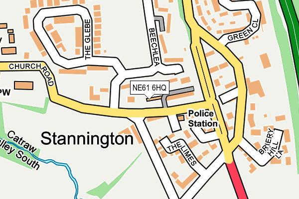 NE61 6HQ map - OS OpenMap – Local (Ordnance Survey)