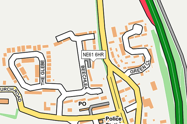 NE61 6HR map - OS OpenMap – Local (Ordnance Survey) NE61 6HR map - OS OpenMap – Local (Ordnance Survey)