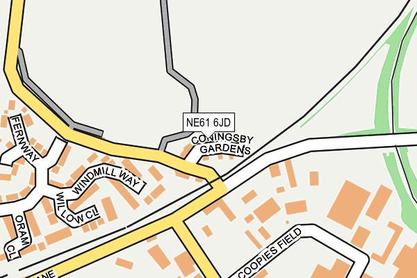 NE61 6JD map - OS OpenMap – Local (Ordnance Survey) NE61 6JD map - OS OpenMap – Local (Ordnance Survey)